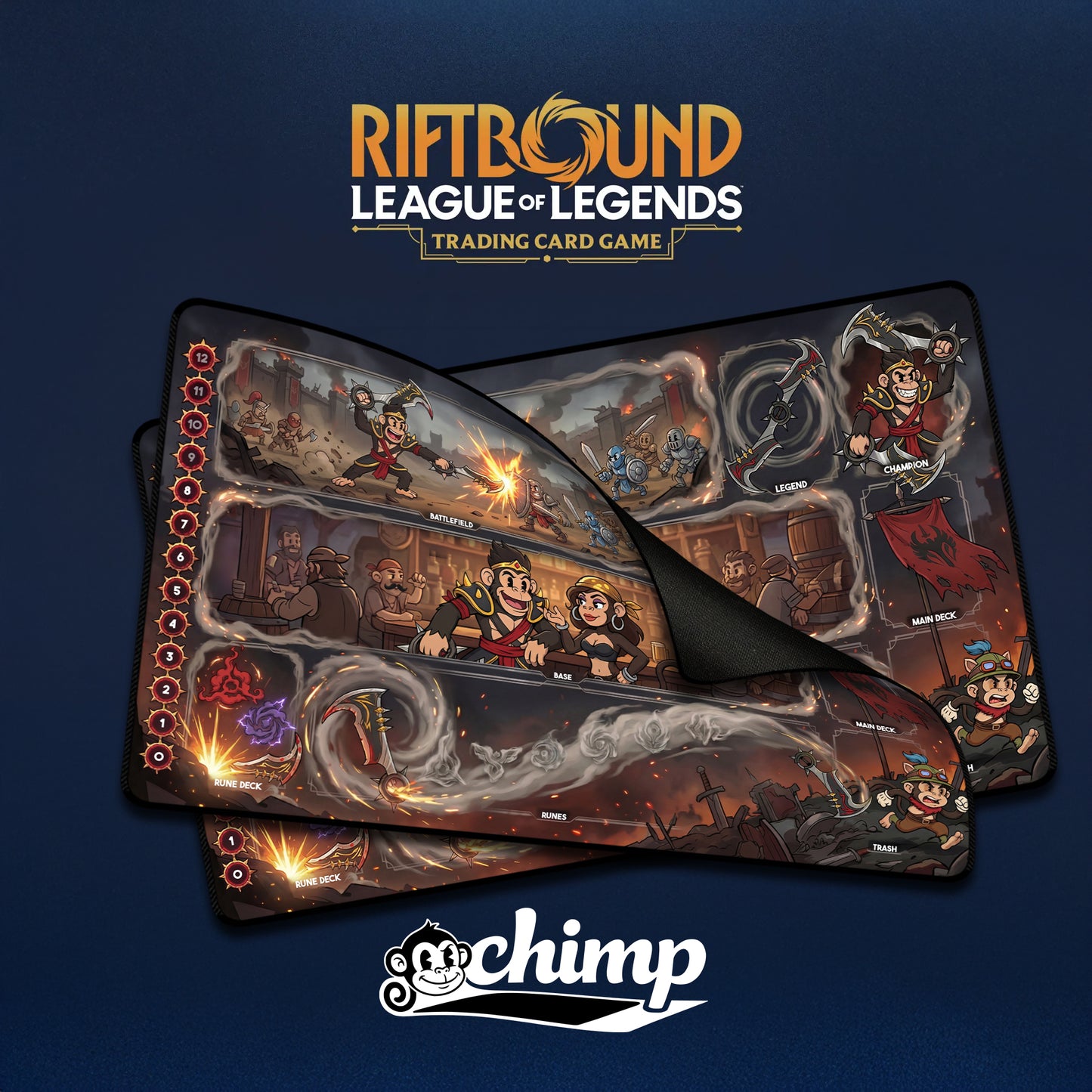 Draven Chimped Riftbound Playmat
